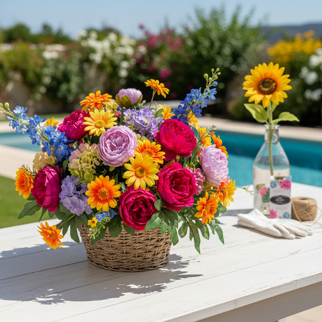 Éclat Floral: Créez des Bouquets d’Été avec nos Fleurs Artificielles Résistantes aux UV