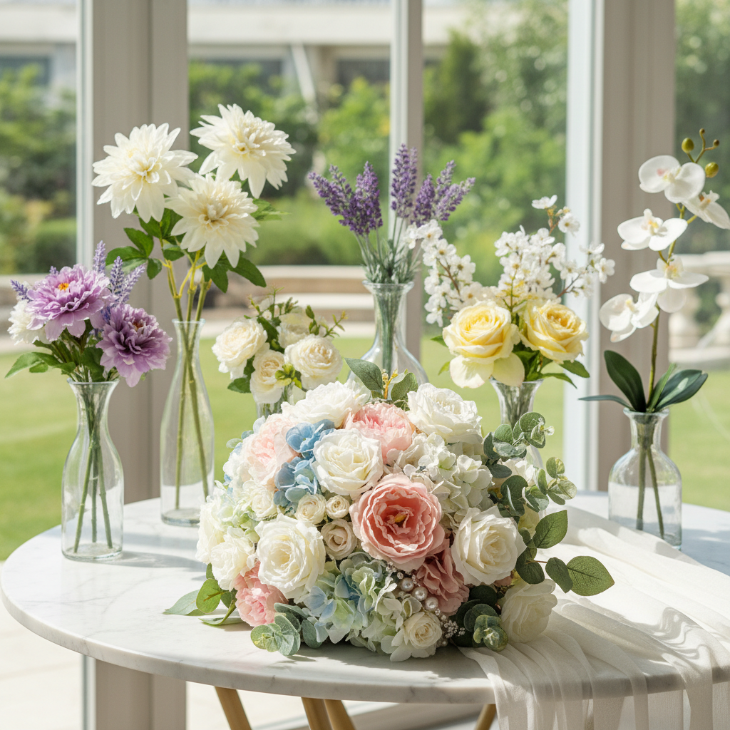 Top 5 des fleurs artificielles pour les mariages d'été élégants
