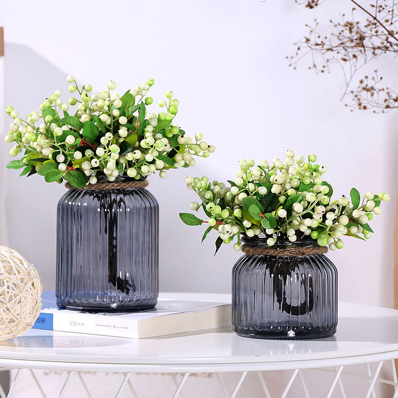 Branche de baies artificielles en plastique, 23 cm, rouge, décoration de Noël, mariage, intérieur