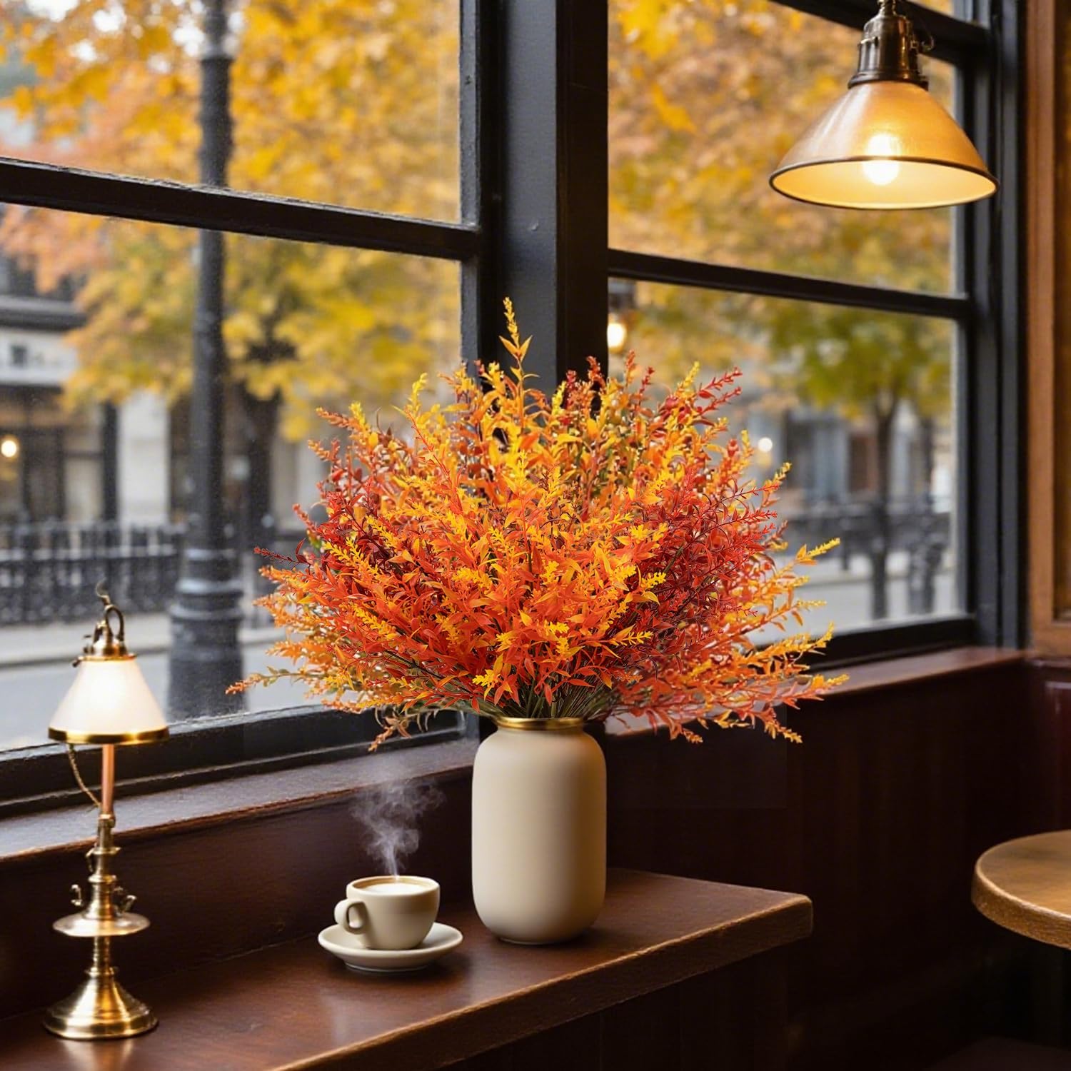 10 bouquets de fleurs artificielles d’automne – Décoration d’automne