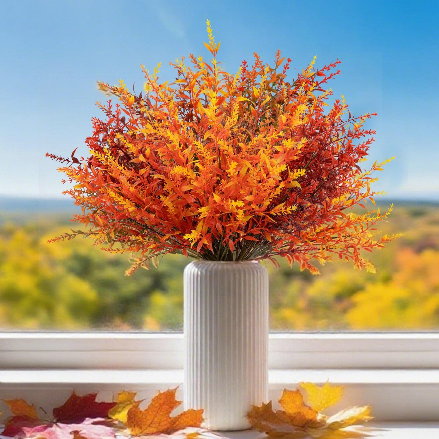 10 bouquets de fleurs artificielles d’automne – Décoration d’automne