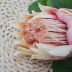 Fleur artificielle Protée Royale, tige unique, 65 cm de haut, en tissu soyeux, pour mariage et décoration intérieure