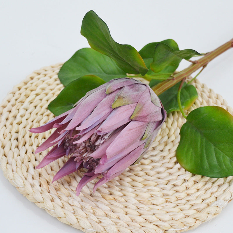 Fleur artificielle Protée Royale, tige unique, 65 cm de haut, en tissu soyeux, pour mariage et décoration intérieure