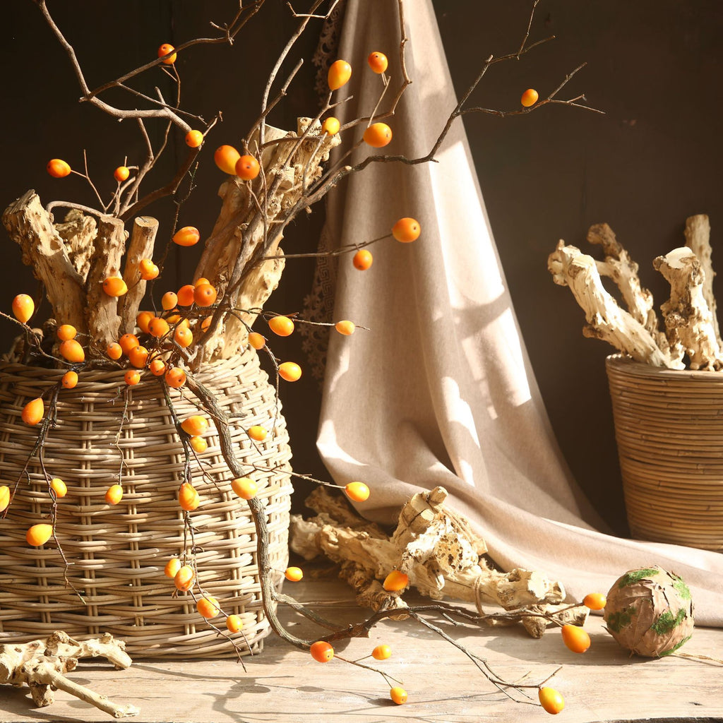 Branche de Néflier Artificielle, 100 cm, Décoration Intérieure Élégante