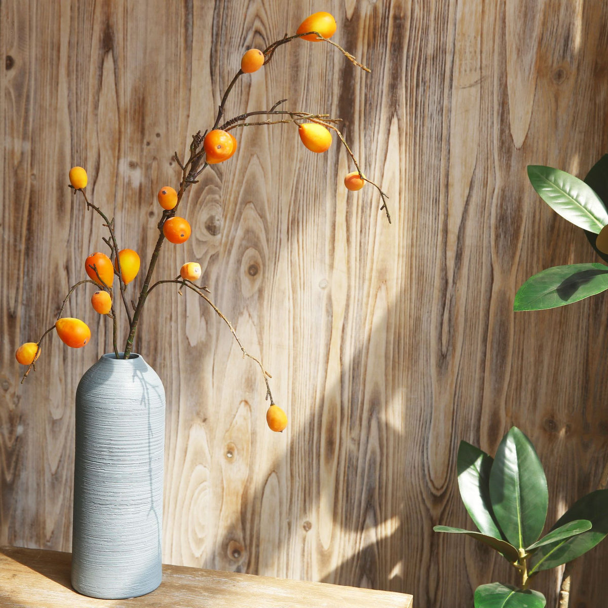 Branche de Néflier Artificielle, 100 cm, Décoration Intérieure Élégante