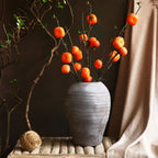Branche décorative en soie avec kakis rouges, 108 cm, style rétro et champêtre, pour décoration intérieure, mariage ou boutique