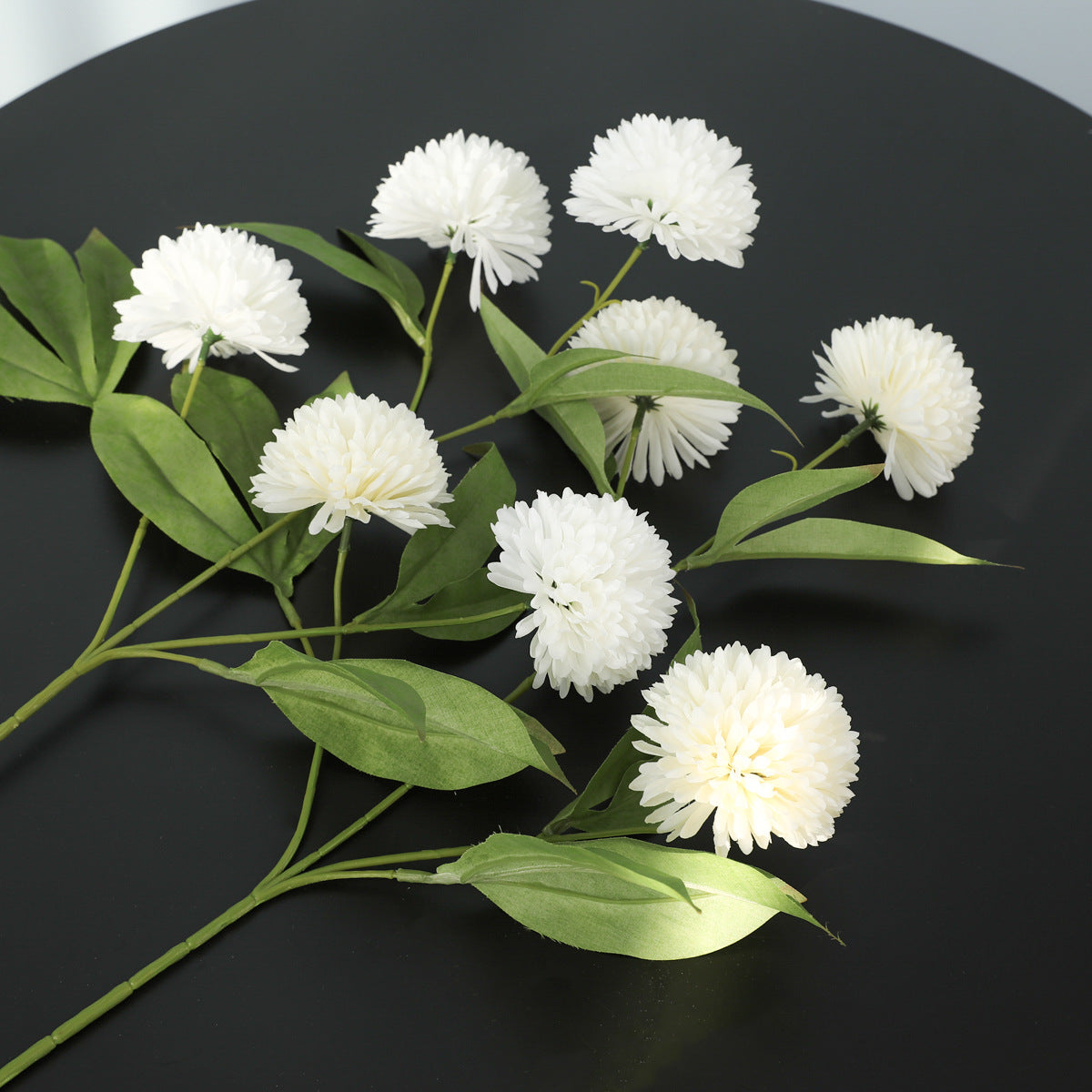 Lot de 6 Chrysanthèmes Artificiels Blancs, Grandes Tiges 65cm, Fleurs d'Aspect Réaliste pour Vase, Bouquet d'Automne, Décoration Maison
