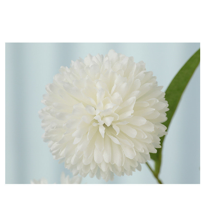Lot de 6 Chrysanthèmes Artificiels Blancs, Grandes Tiges 65cm, Fleurs d'Aspect Réaliste pour Vase, Bouquet d'Automne, Décoration Maison