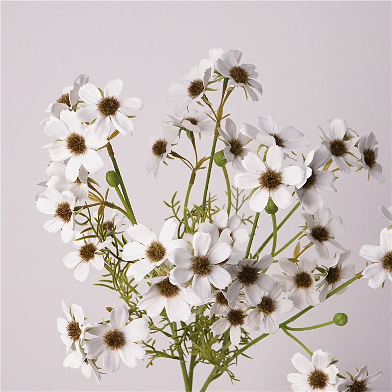 Fleur de Dentelle Artificielle au Toucher Réel, Grande Tige 66 cm, Tons d'Automne, Idéale pour Vase, Déco Maison, Bouquet Bohème