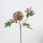 Tige de Pivoine Artificielle 74 cm, Grande Fleur au Toucher Réel, Tons d'Automne pour Vase, Décoration de Mariage, Composition Florale