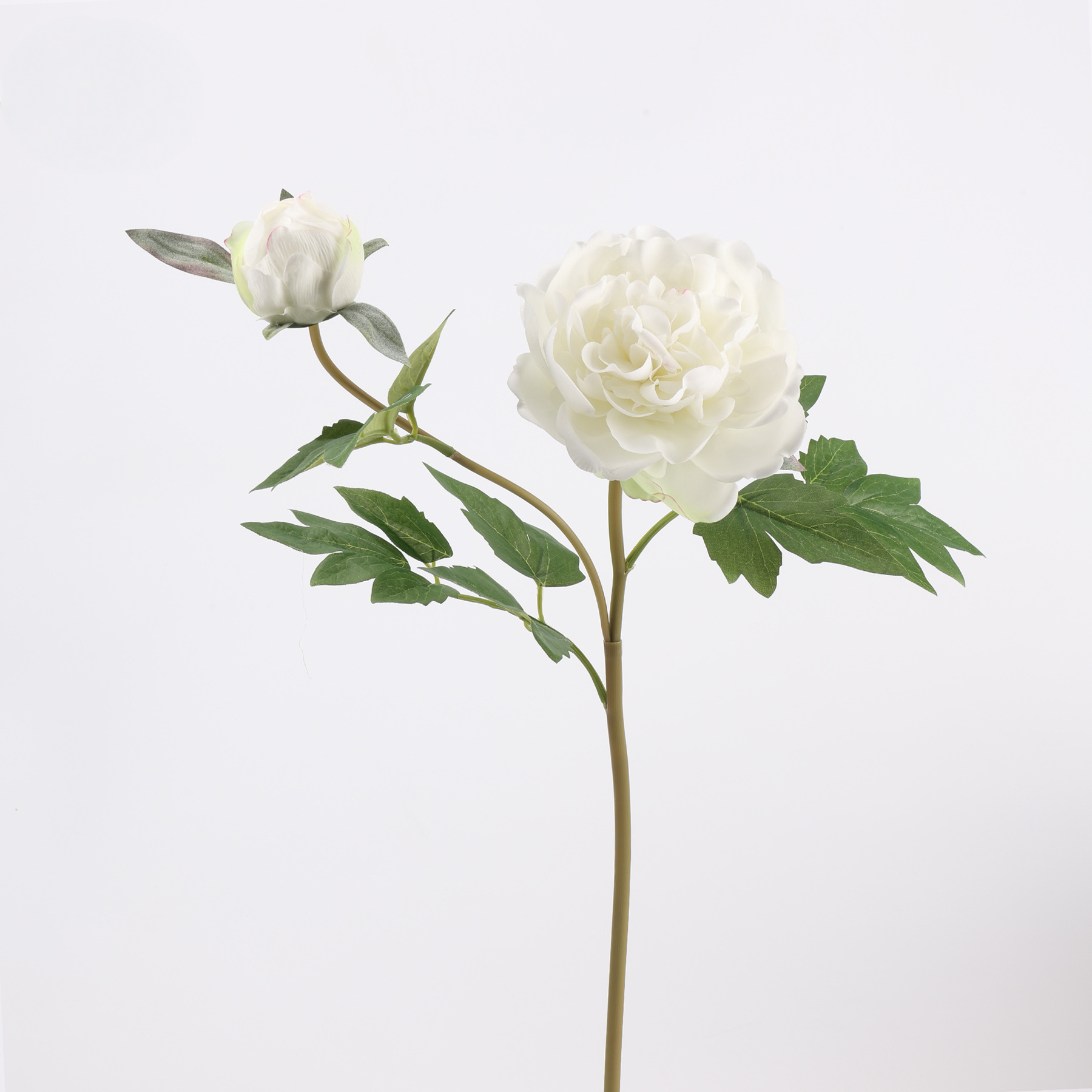 Tige de Pivoine Artificielle 74 cm, Grande Fleur au Toucher Réel, Tons d'Automne pour Vase, Décoration de Mariage, Composition Florale