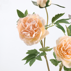 Tige de Pivoine Artificielle 74 cm, Grande Fleur au Toucher Réel, Tons d'Automne pour Vase, Décoration de Mariage, Composition Florale