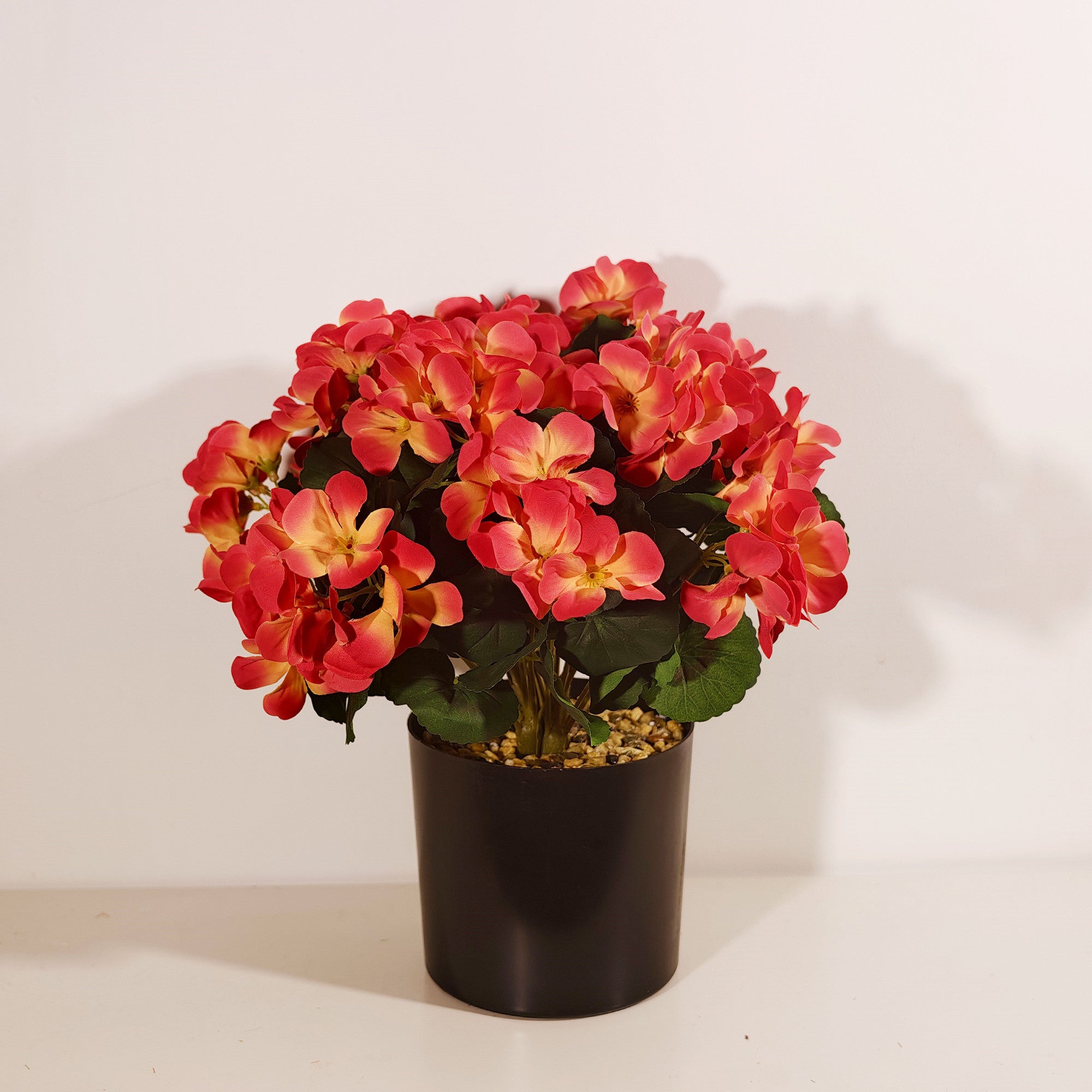 Plante Potted de Géranium Faux 30 cm- Couleurs d'Automne, Réaliste, Décoration Maison, Bureau, Mariage, Côté Cottage