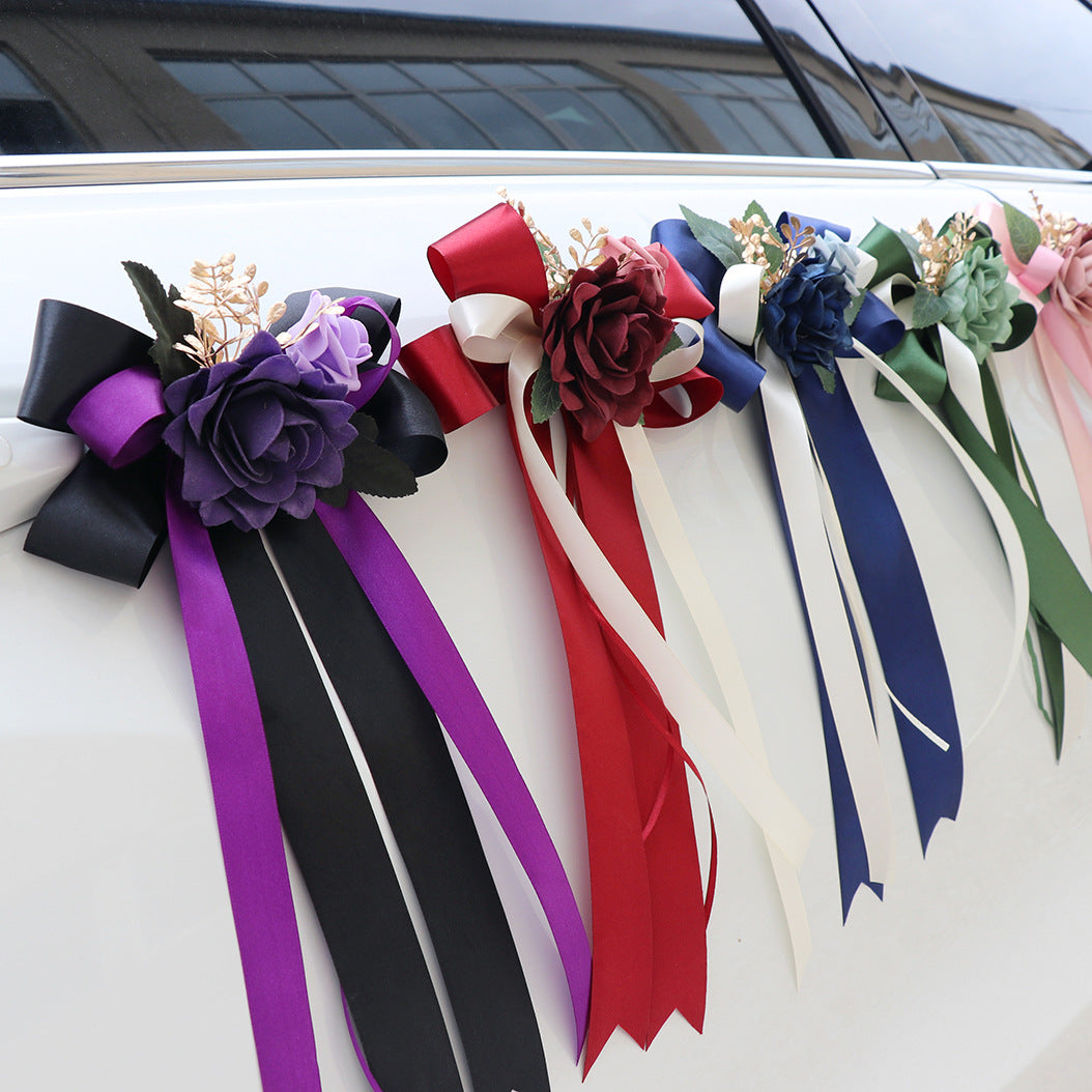 Décoration de Mariage en Rose Artificielle, 6 pièces, 14" en Soie, Élégante et Réaliste, Idéale pour Voiture, Mariage, Fête, Décor d'Intérieur