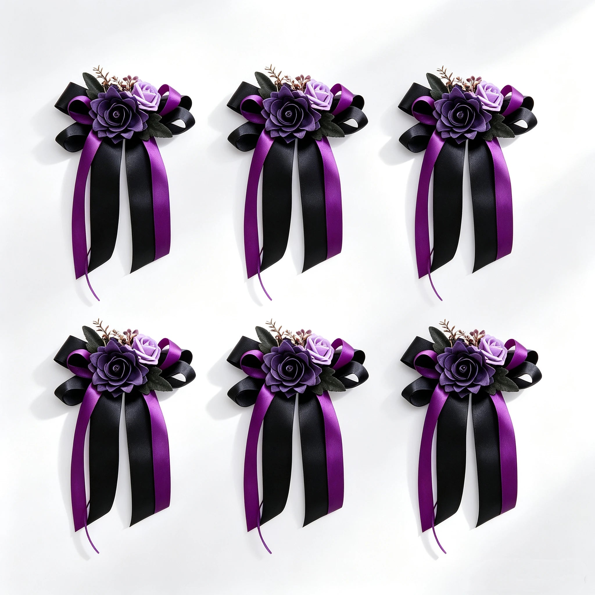 Décoration de Mariage en Rose Artificielle, 6 pièces, 14" en Soie, Élégante et Réaliste, Idéale pour Voiture, Mariage, Fête, Décor d'Intérieur