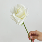 Rose Artificielle sur Tige 36 cm, Toucher Réel et Aspect Naturel, Fleur Unique pour Vase, Décoration Maison, Mariage Champêtre, Style Français