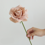 Rose Artificielle sur Tige 36 cm, Toucher Réel et Aspect Naturel, Fleur Unique pour Vase, Décoration Maison, Mariage Champêtre, Style Français