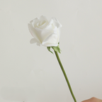 Rose Artificielle sur Tige 36 cm, Toucher Réel et Aspect Naturel, Fleur Unique pour Vase, Décoration Maison, Mariage Champêtre, Style Français