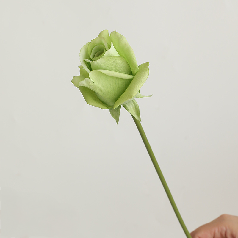 Rose Artificielle sur Tige 36 cm, Toucher Réel et Aspect Naturel, Fleur Unique pour Vase, Décoration Maison, Mariage Champêtre, Style Français
