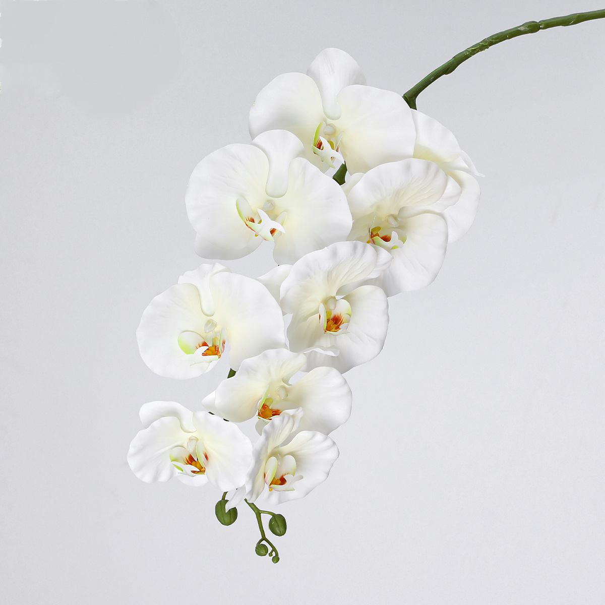 Lot de 2 Orchidées Phalaenopsis Artificielles 102cm, Grandes Tiges Florales au Toucher Réel, Décoration Vintage pour Vase, Intérieur, Mariage