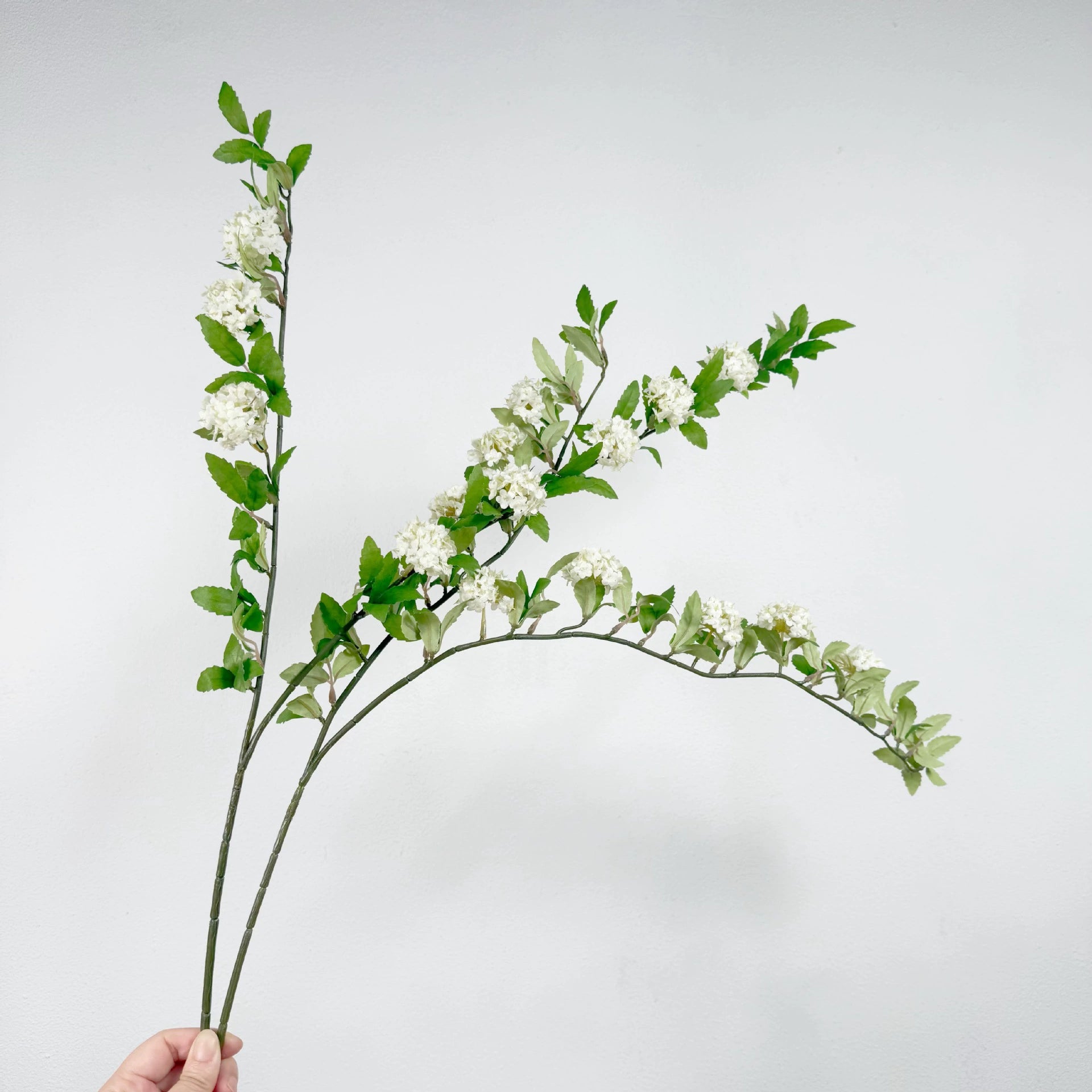 Bouquet de 2 branches de fleurs artificielles, 35" de longueur, hydrangea réaliste, décoration de vase, mariage, jardin, café
