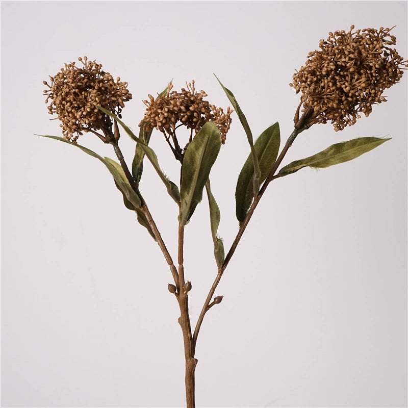 Fleurs artificielles d'automne, 24" en faux-fleur, couleurs café, orange, crème et violet, décoration intérieure, mariage, terrasse, boutique