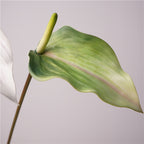 Anthurium Artificiel au Toucher Naturel, 72 cm, Grande Fleur Rouge Morandi, Tige Longue pour Vase, Décoration Maison, Mariage Champêtre, Événementiel