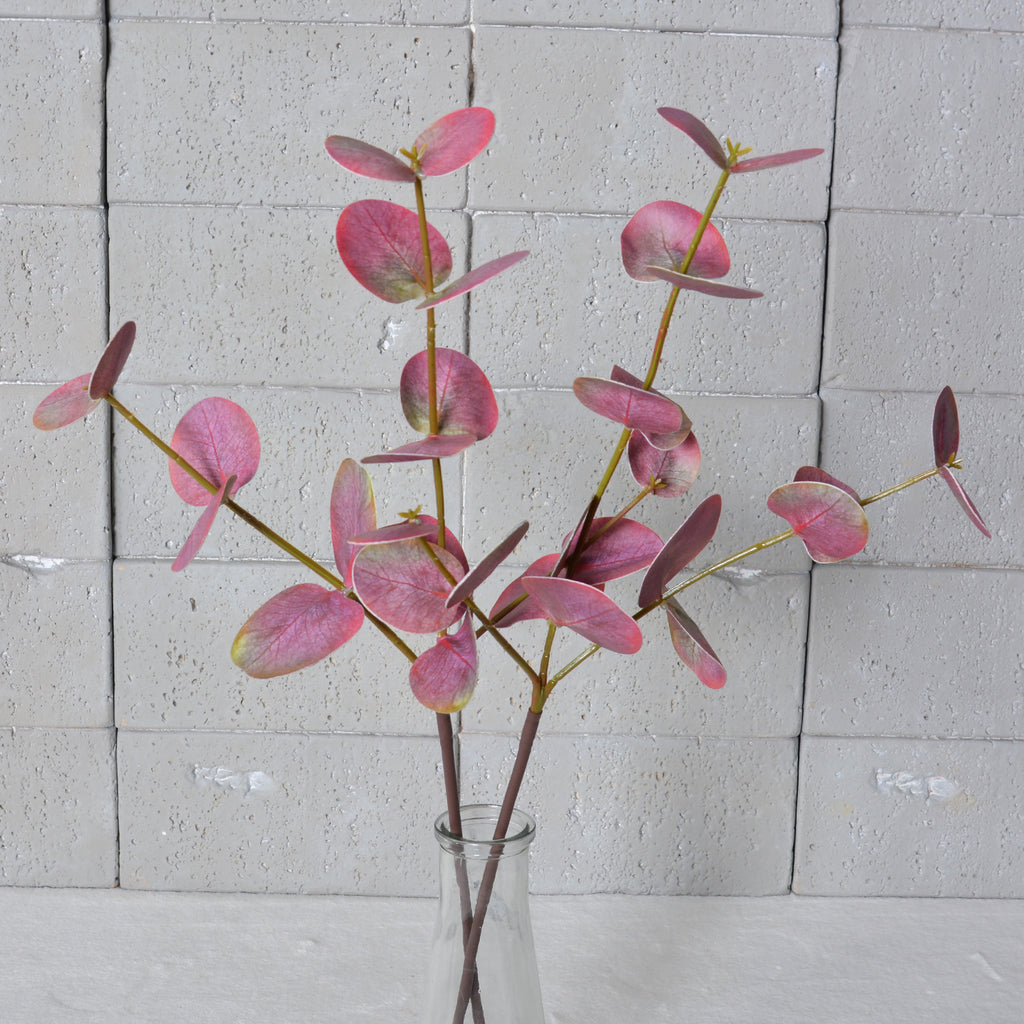 Lot de 2 Branches d'Eucalyptus Artificiel 50cm, Feuillage Touche Réelle, Vert Poudré pour Bouquet, Décoration Mariage, Ambiance Rétro et Champêtre