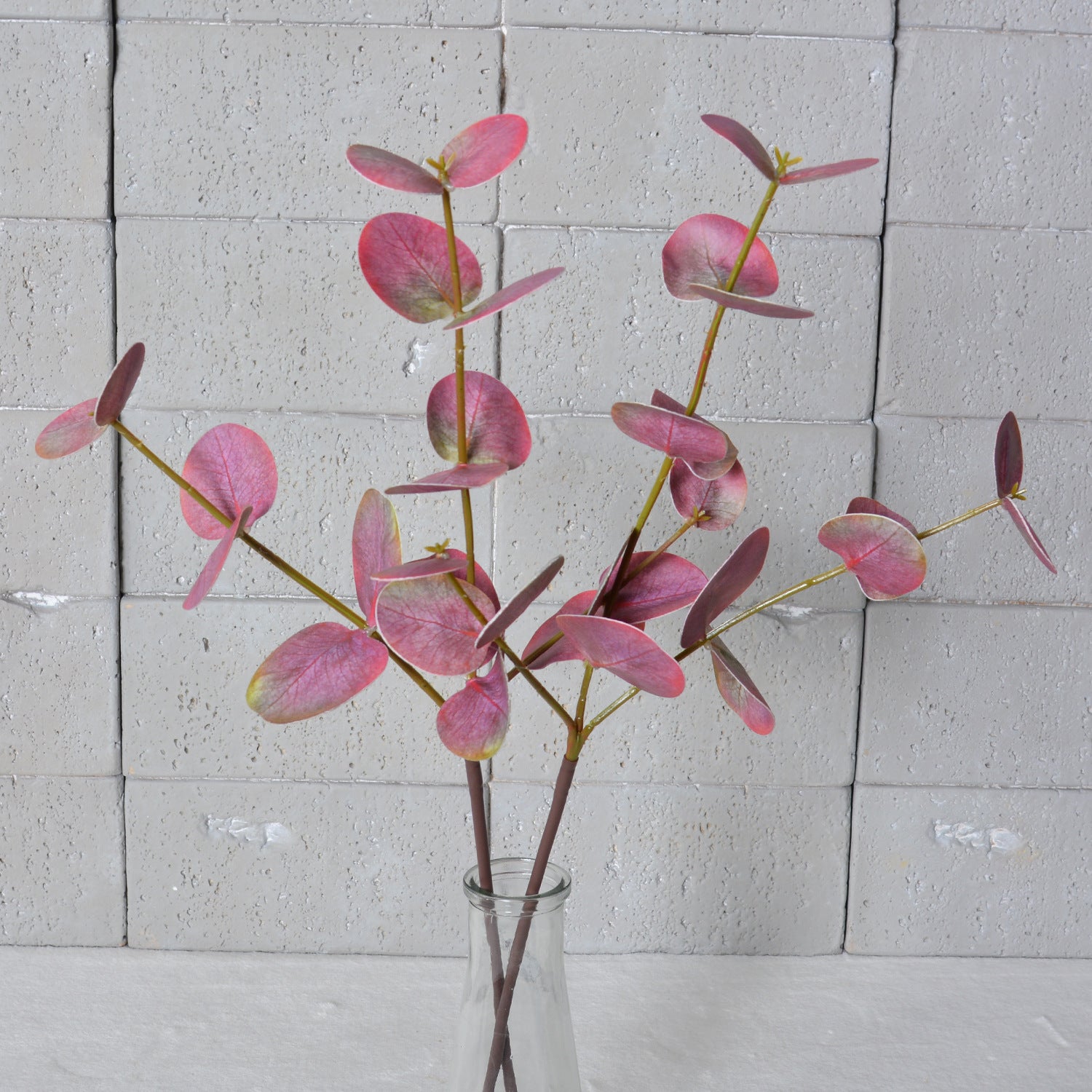 Lot de 2 Branches d'Eucalyptus Artificiel 50cm, Feuillage Touche Réelle, Vert Poudré pour Bouquet, Décoration Mariage, Ambiance Rétro et Champêtre