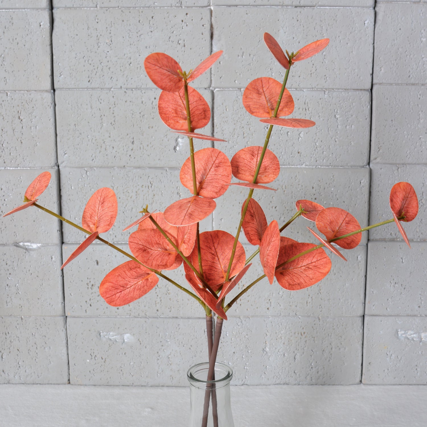 Lot de 2 Branches d'Eucalyptus Artificiel 50cm, Feuillage Touche Réelle, Vert Poudré pour Bouquet, Décoration Mariage, Ambiance Rétro et Champêtre