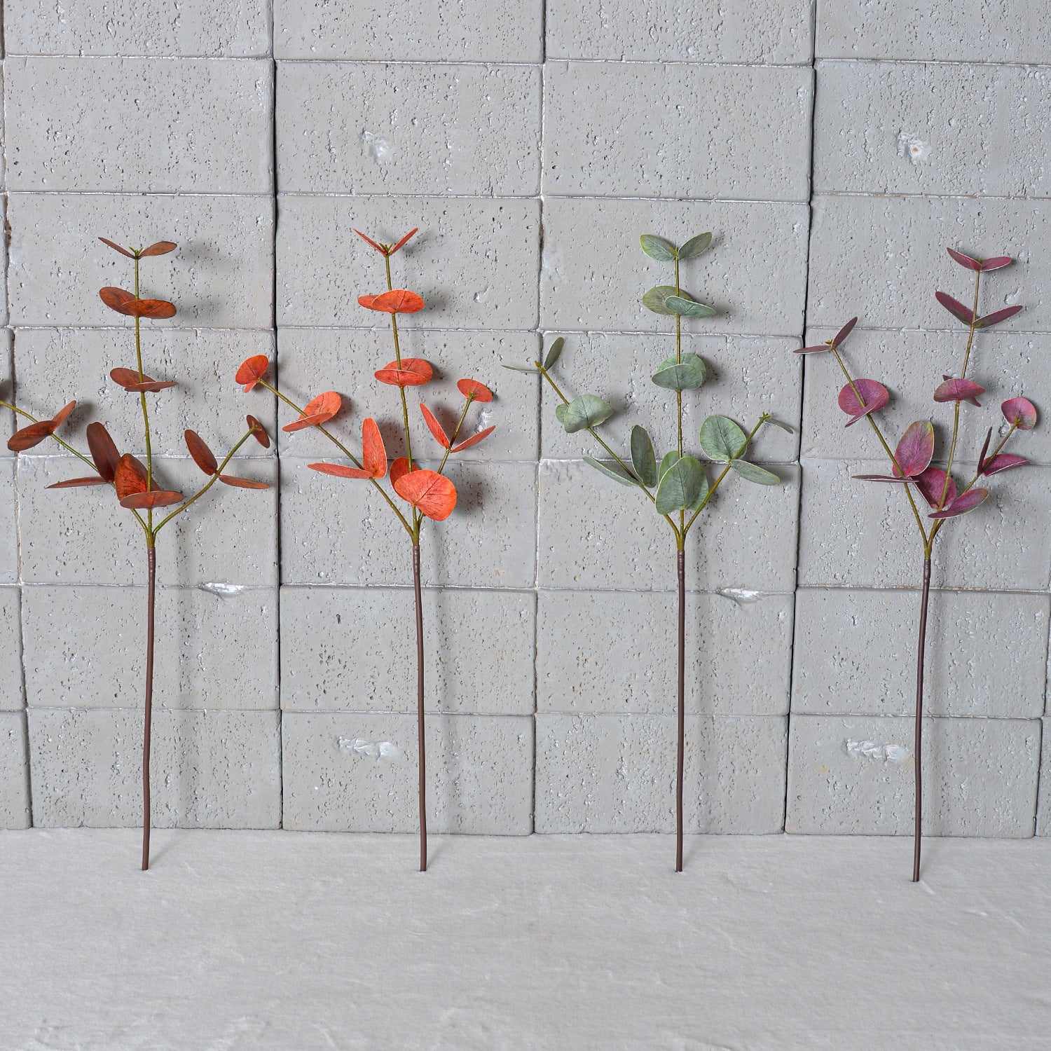 Lot de 2 Branches d'Eucalyptus Artificiel 50cm, Feuillage Touche Réelle, Vert Poudré pour Bouquet, Décoration Mariage, Ambiance Rétro et Champêtre