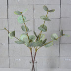 Lot de 2 Branches d'Eucalyptus Artificiel 50cm, Feuillage Touche Réelle, Vert Poudré pour Bouquet, Décoration Mariage, Ambiance Rétro et Champêtre