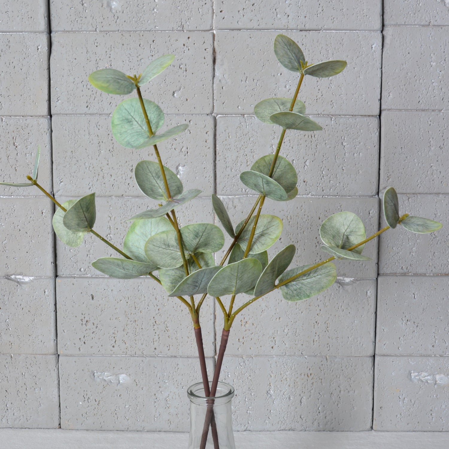 Lot de 2 Branches d'Eucalyptus Artificiel 50cm, Feuillage Touche Réelle, Vert Poudré pour Bouquet, Décoration Mariage, Ambiance Rétro et Champêtre
