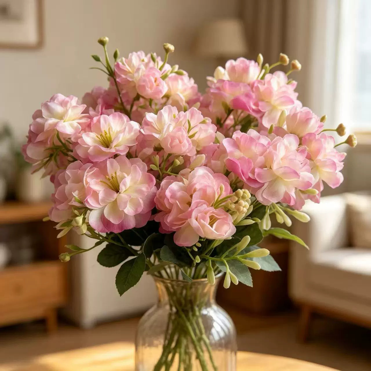 Branche de Camélias Artificiels 37cm, Bouquet de Fleurs au Réalisme Saisissant, Décoration Maison, Mariage Bohème, Charme Champêtre Français