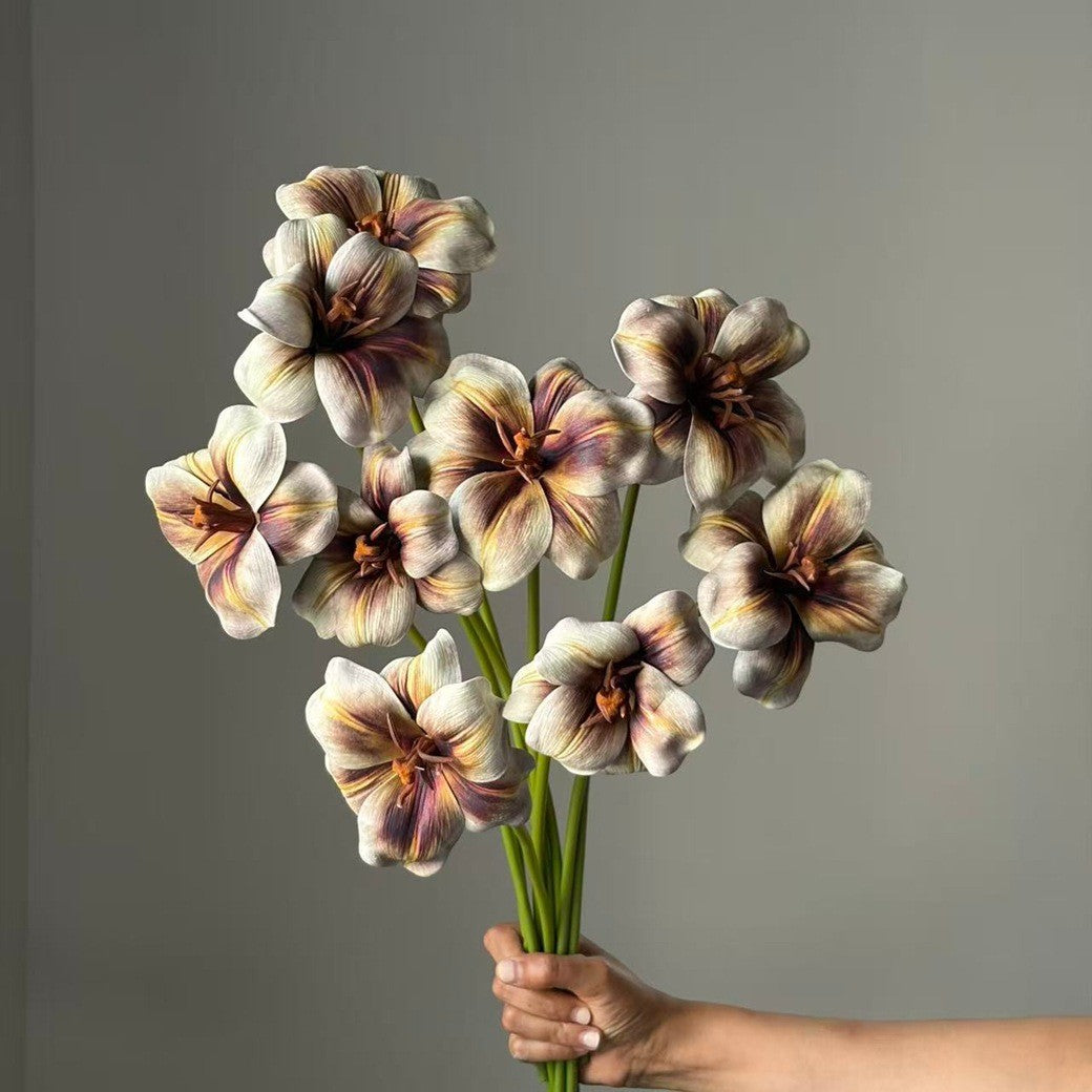 Grandes Tulipes Artificielles 50 cm, Lot de 3, Fleur Éclose Toucher Réel, Élégance Française, Décoration Maison, Mariage Champêtre, Bouquet