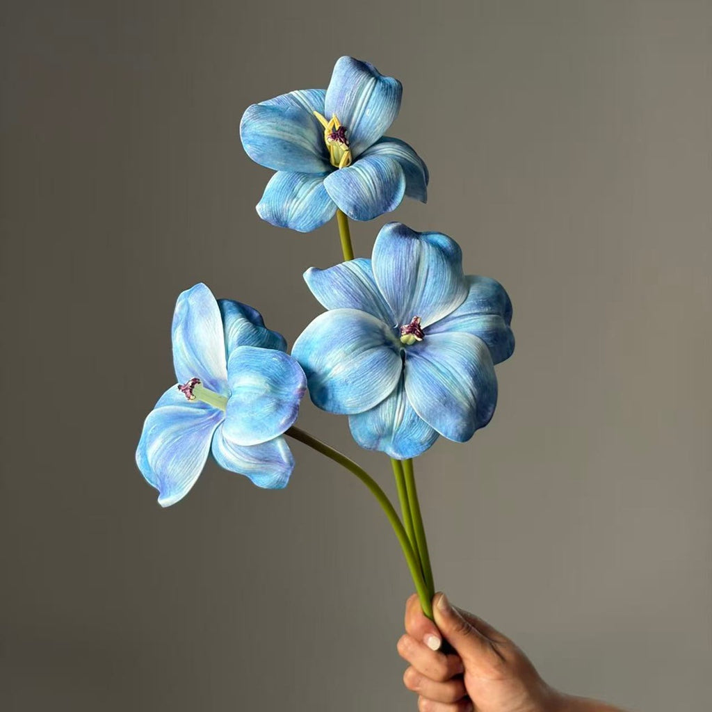 Grandes Tulipes Artificielles 50 cm, Lot de 3, Fleur Éclose Toucher Réel, Élégance Française, Décoration Maison, Mariage Champêtre, Bouquet
