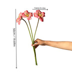 Grandes Tulipes Artificielles 50 cm, Lot de 3, Fleur Éclose Toucher Réel, Élégance Française, Décoration Maison, Mariage Champêtre, Bouquet