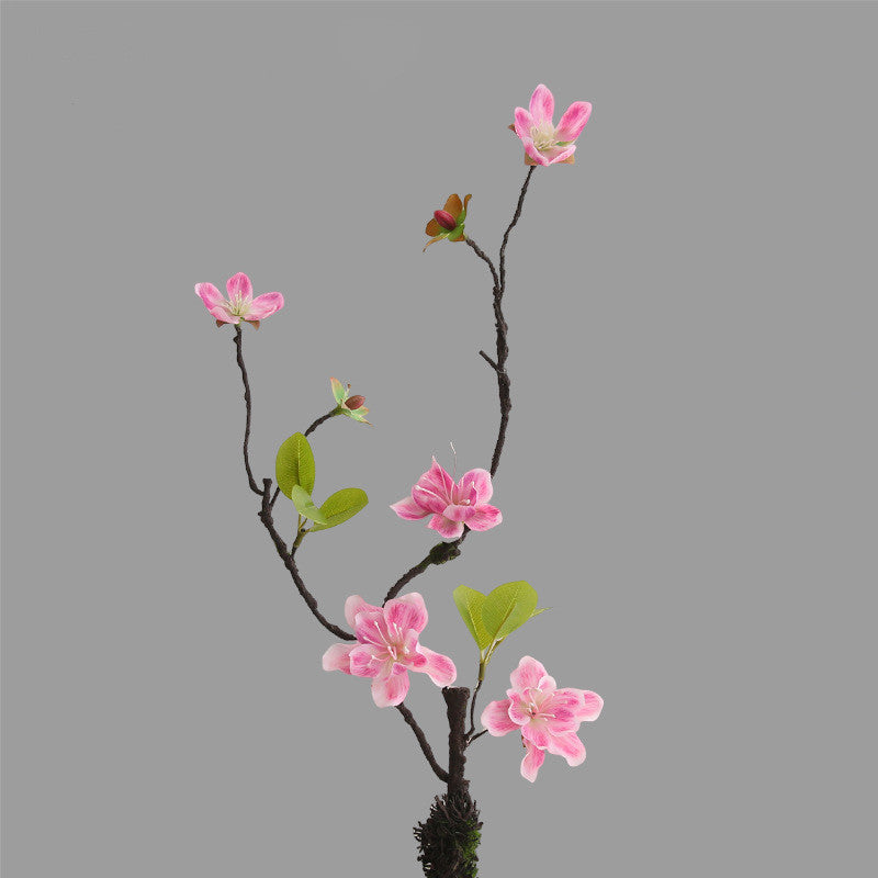 Branche Orchidée Dorée Artificielle 65 cm, Tige Effet Bois Séché, Décoration Florale Wabi-Sabi, Ambiance Poétique pour Vase, Maison, Mariage