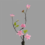 Branche Orchidée Dorée Artificielle 65 cm, Tige Effet Bois Séché, Décoration Florale Wabi-Sabi, Ambiance Poétique pour Vase, Maison, Mariage