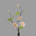 Branche Orchidée Dorée Artificielle 65 cm, Tige Effet Bois Séché, Décoration Florale Wabi-Sabi, Ambiance Poétique pour Vase, Maison, Mariage