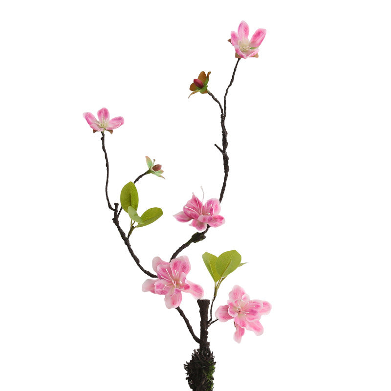 Branche Orchidée Dorée Artificielle 65 cm, Tige Effet Bois Séché, Décoration Florale Wabi-Sabi, Ambiance Poétique pour Vase, Maison, Mariage