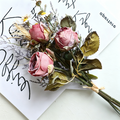 Bouquet de roses et marguerites aux teintes automnales, 36 cm, fleurs artificielles réalistes, décoration intérieure, mariage, événements, style vintage