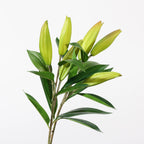 Tige de Lys Artificielle 95 cm, Grande Fleur Effet Naturel, Toucher Réel, pour Bouquet, Vase, Décoration Mariage, Style Champêtre Chic