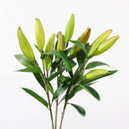 Tige de Lys Artificielle 95 cm, Grande Fleur Effet Naturel, Toucher Réel, pour Bouquet, Vase, Décoration Mariage, Style Champêtre Chic