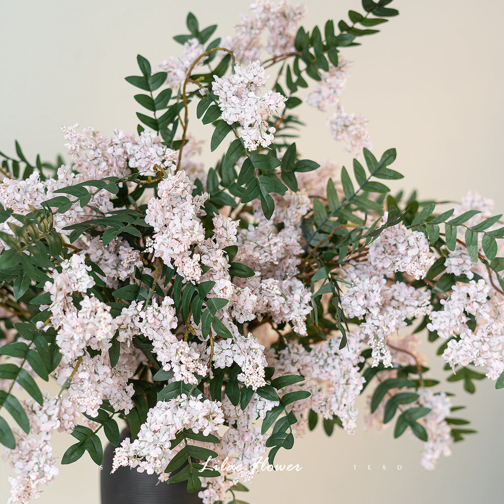 Grande Tige de Lilas Artificiel 91cm, Fleur Aspect Naturel, Décoration Maison de Campagne, Vase, Mariage Bohème, Composition Florale Élégante