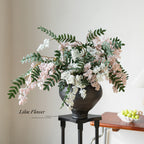Grande Tige de Lilas Artificiel 91cm, Fleur Aspect Naturel, Décoration Maison de Campagne, Vase, Mariage Bohème, Composition Florale Élégante