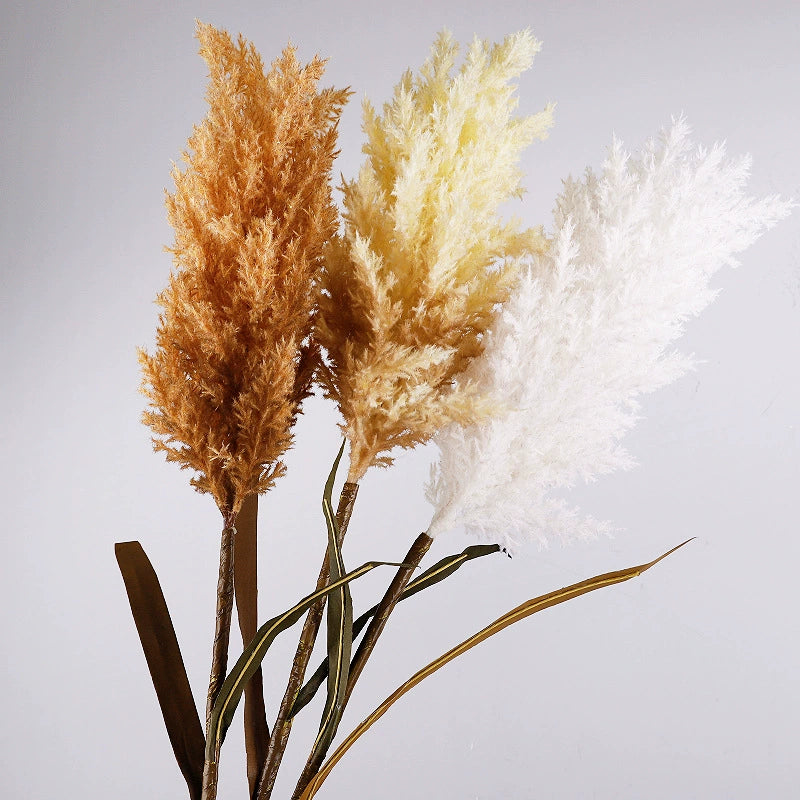 Grande Herbe de la Pampa Artificielle 100cm, Roseau Décoratif Aspect Naturel, Déco Bohème Champêtre pour Vase, Maison, Mariage