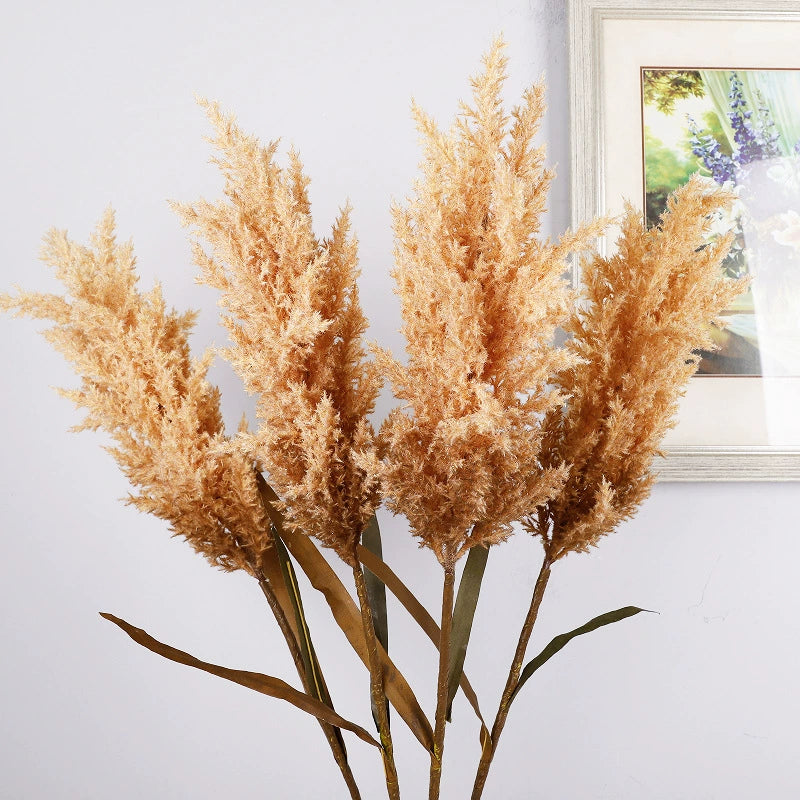 Grande Herbe de la Pampa Artificielle 100cm, Roseau Décoratif Aspect Naturel, Déco Bohème Champêtre pour Vase, Maison, Mariage