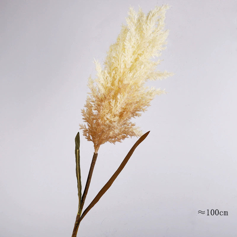 Grande Herbe de la Pampa Artificielle 100cm, Roseau Décoratif Aspect Naturel, Déco Bohème Champêtre pour Vase, Maison, Mariage