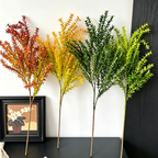 Lot de 2 Graminées Artificielles 75cm, Herbe Décorative Effet Naturel, Touche Rétro Automnale, pour Vase, Décor Maison, Mariage Champêtre